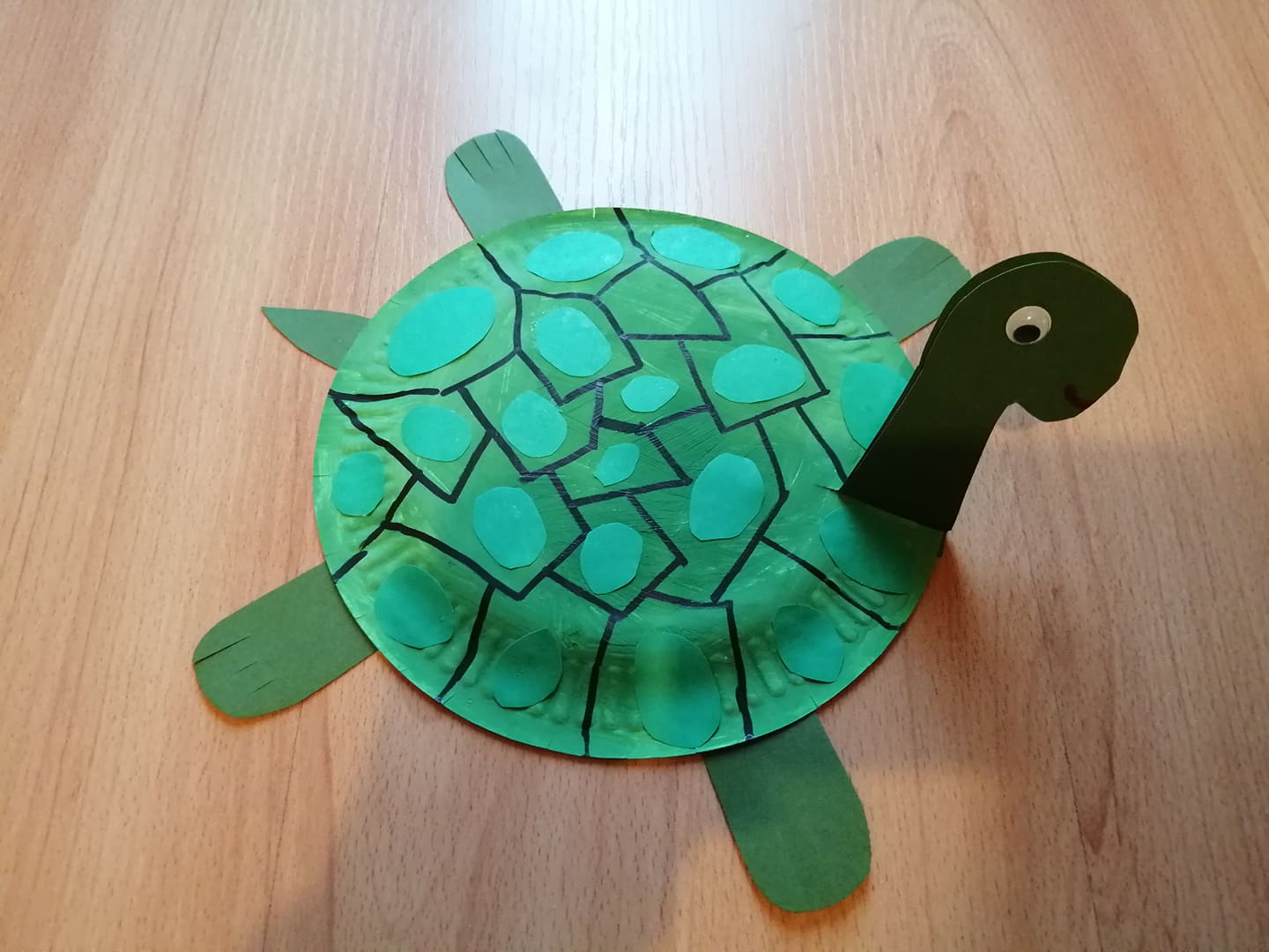 Żółw- praca plastyczna z wykorzystaniem talerzyka papierowego