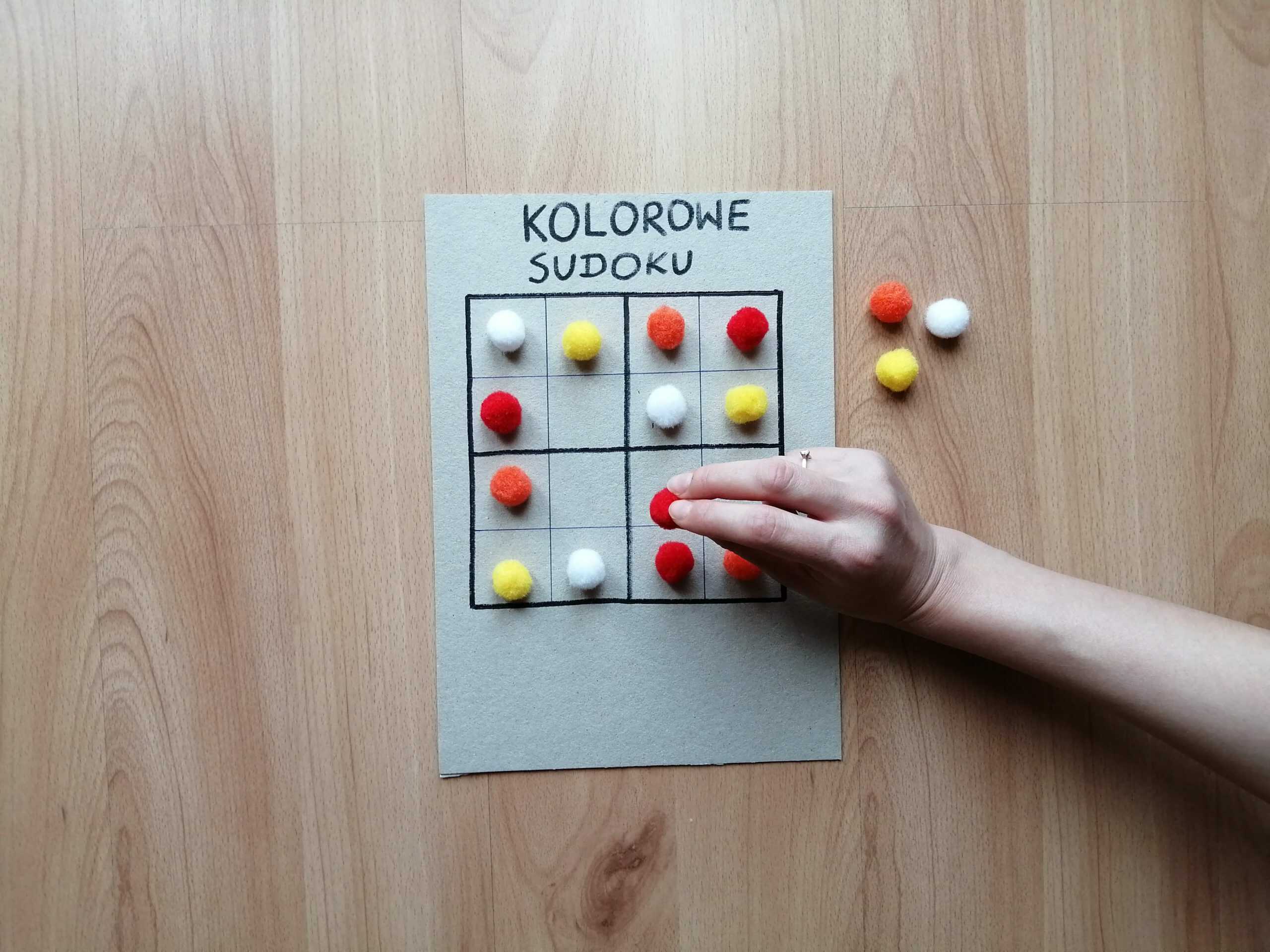 Kolorowe sudoku- zabawa edukacyjna