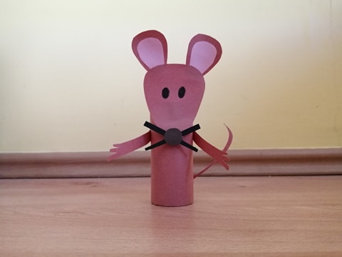 Mysz - praca plastyczna z wykorzystaniem rolki