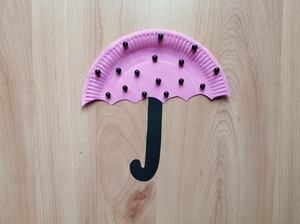 Parasol - praca plastyczna z wykorzystaniem talerzyka papierowego