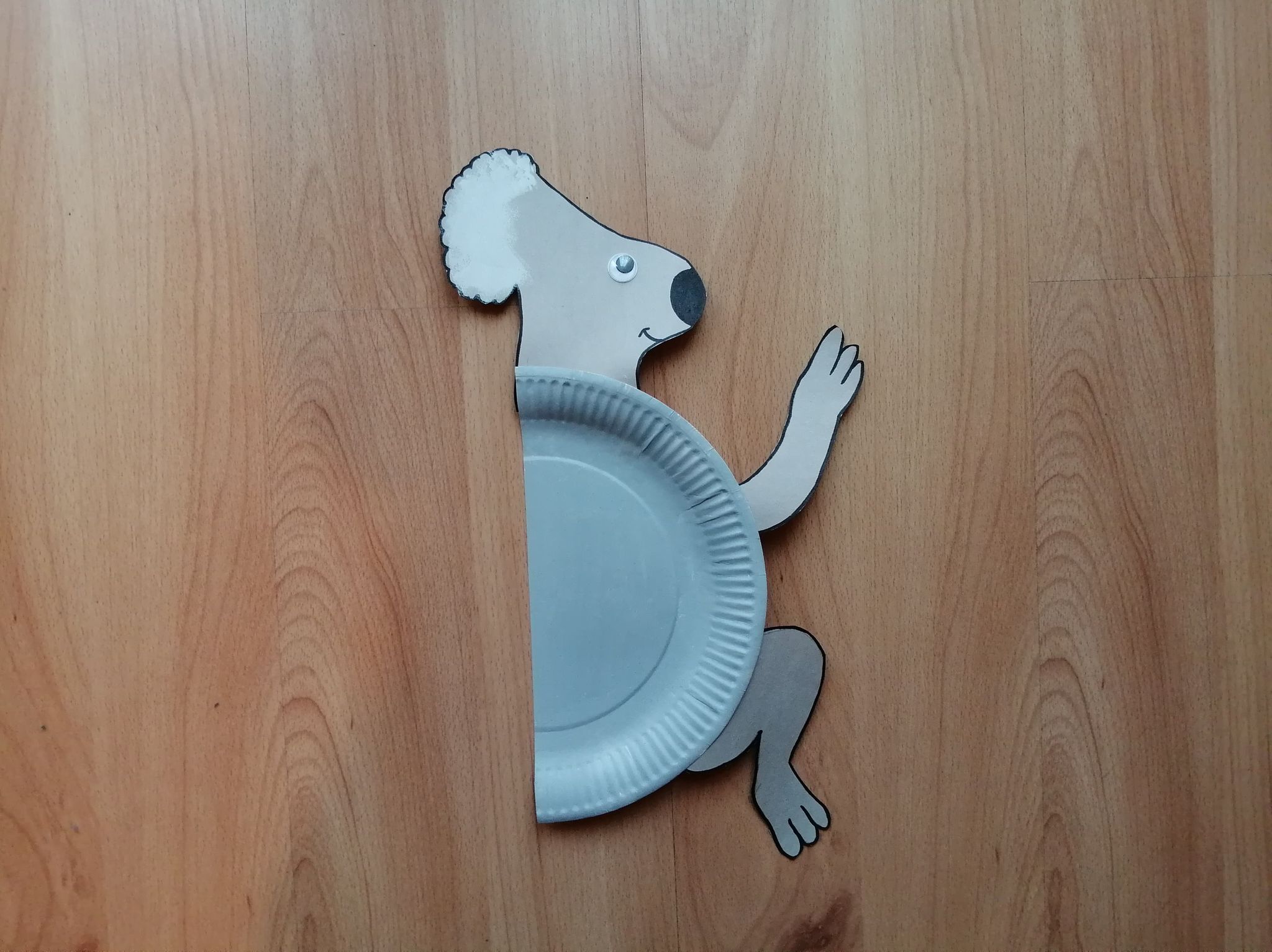 Koala - praca plastyczna z wykorzystaniem talerzyka papierowego