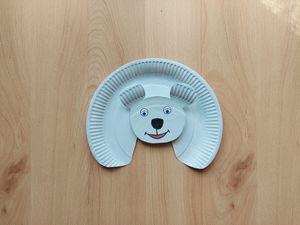 Niedźwiedź - praca plastyczna z wykorzystaniem talerzyka papierowego