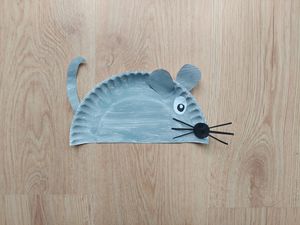Mysz - praca plastyczna z wykorzystaniem talerzyka papierowego